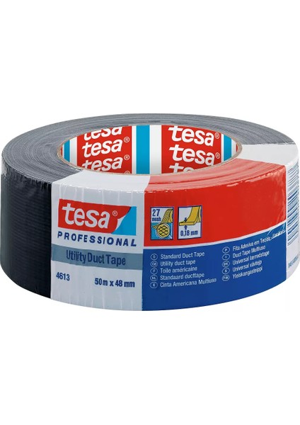 4613 Tesa® Duct Bant (Siyah) 50MT *48MM