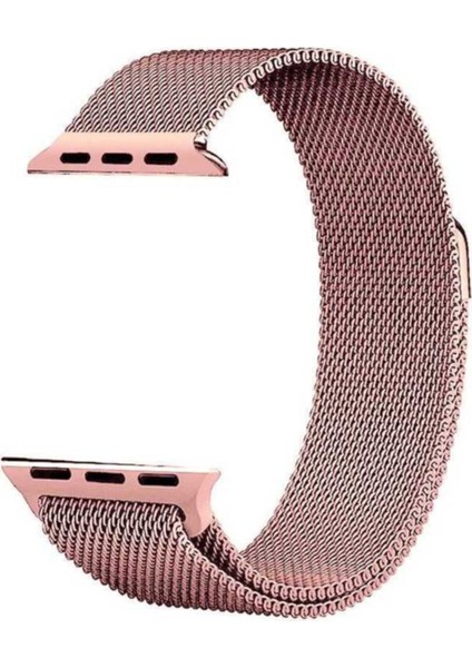 Apple Watch 40MM Hasır Metal Kordon Rose Gold