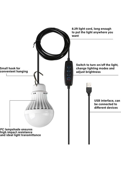 Dış Mekan USB LED Lamba Sıcak/beyaz/sıcak Beyaz Işık (Yurt Dışından)