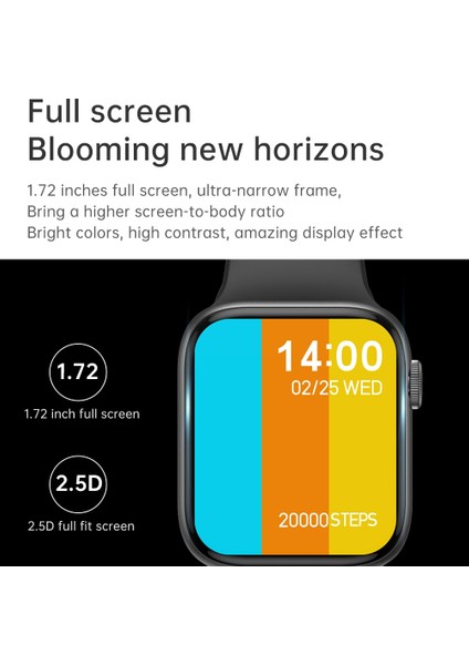 Smart Watchserie Dials Erkekler Kadınlar Android Ios 1.72 Inç Bluetooth Arama | Akıllı Saatler (Siyah)