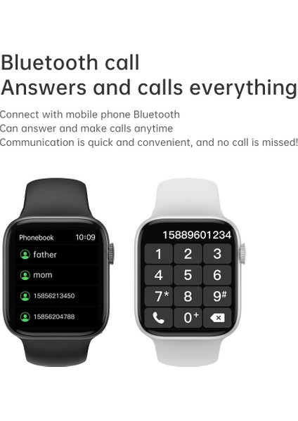 Smart Watchserie Dials Erkekler Kadınlar Android Ios 1.72 Inç Bluetooth Arama | Akıllı Saatler (Siyah)