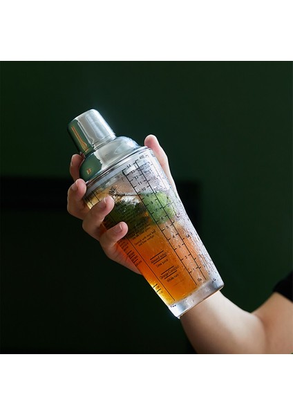 Kokteyl Shaker Ölçekli Cam Şampanya Şarap Içecek Mikser Çalkalayıcı Şişe Meyve Suyu Kar Gram Fincan Bar Barmen Aracı 400ML | Kokteyl Çalkalayıcılar fiyatları