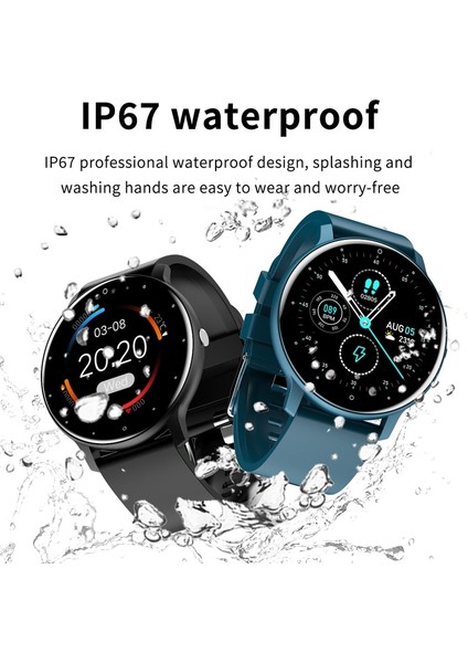 Akıllı Izle Erkekler Tam Dokunmatik Ekran Spor Spor Watchwaterproof Android Ios  Erkekler + Kutu Için Bluetooth | Akıllı Saatler (Siyah)