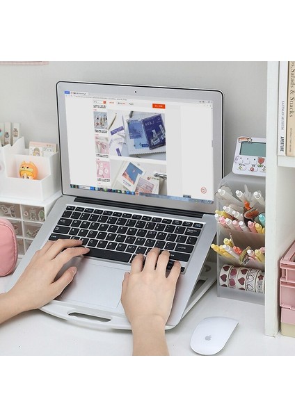 Sevimli Bilgisayar Soğutma Standı Ayarlanabilir Katlanabilir Dizüstü Standı Destek Masaüstü Raf Laptop Depolama Raf Bookend Ofis Malzemeleri |