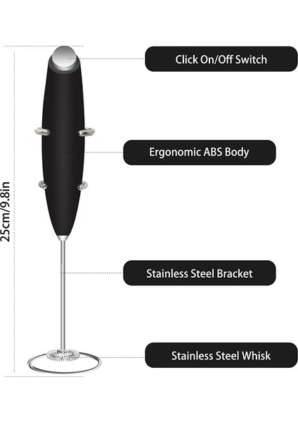 Süt Köpüğü Için Frother El Köpük Üreticisi, Çırpma Teli Kahve Için Karıştırıcı, Cappuccino, Frappe Için Mini Köpükler | Sütlüler (Yurt Dışından)