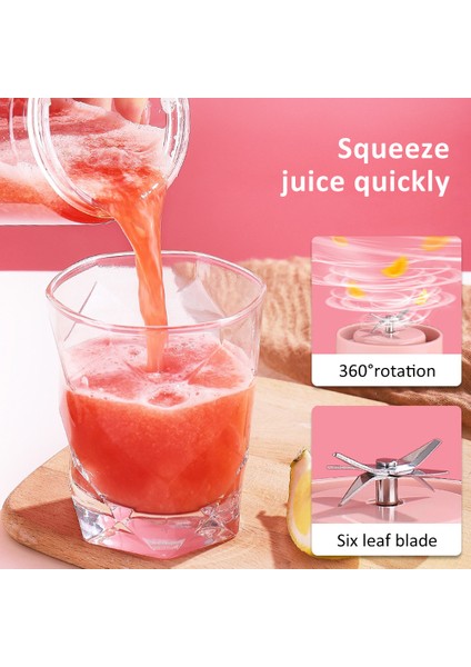 Smoothie Blender Kupası Taşınabilir Mikser Elektrikli Mutfak Gıda Işlemcisi Mini Meyve Sıkacağı Sıkacağı