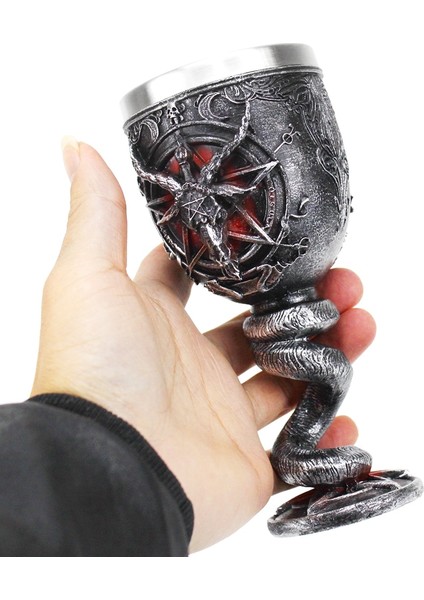 Kadeh Pentagram Boynuz Şarap Cam Gotik Wicca Pagan Mistik Tankard Kahve Bira Kupalar Mistik Wicca Fan Hediye | Şarap Kadehleri fiyatları