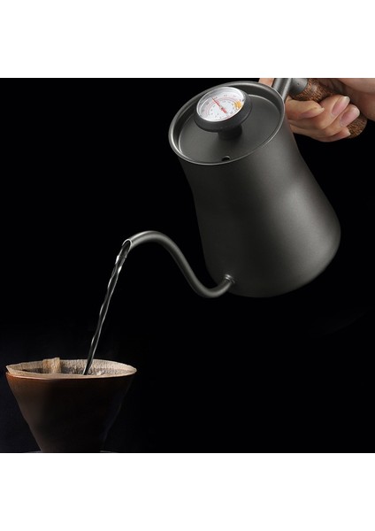 550ML Kahve Makinesi El Cezve Ev Asılı Kulak Pot Mini Paslanmaz Çelik Damla Tipi Termometre ile Coffeeware Araçları | Kahve Tencereler(Yurt Dışından)