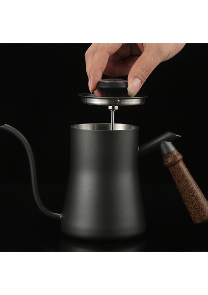 550ML Kahve Makinesi El Cezve Ev Asılı Kulak Pot Mini Paslanmaz Çelik Damla Tipi Termometre ile Coffeeware Araçları | Kahve Tencereler(Yurt Dışından)