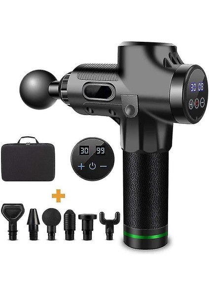 Masaj Tabanca 30 Hızlar LCD Masaj Tabancası Kas Siyah Gun Masaj MG47229