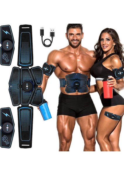 Elektrikli Karın Kas Stimülatörü - Zayıflama Masajı Unisex Trainer(Yurt Dışından)