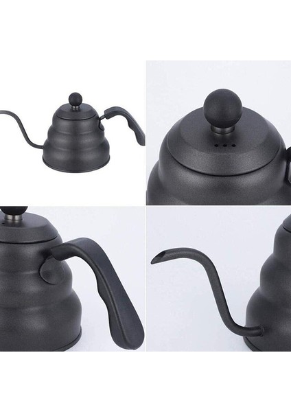 Retro Cezve Bulut Pot 304 Paslanmaz Çelik El Yapımı Cezve 950 ml Uzun Ağız Damla Kahve Makinesi Boyutu: 32.5 x 14.5 cm | Kahve Tencere