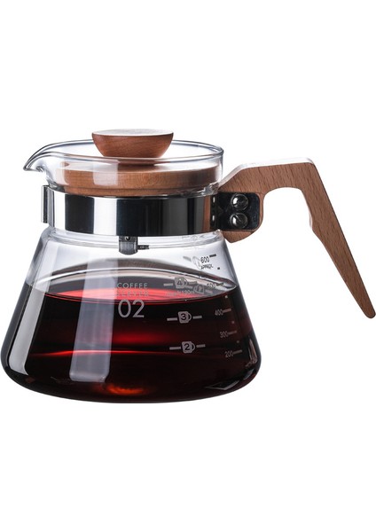 Kahve Makinesi Ahşap El Damla Cezve Damlama Cam Aralığı Üzerinde Dökme Kahve Sunucu Tencere Cam Su Isıtıcısı Brewer Clear