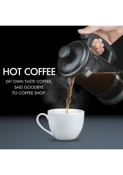 1000 ml Taşınabilir Manuel Fransız Presses Pot Kahve Makinesi Filtre Pot Ev Kahve Makinesi Cezve Potolator Aracı | Kahve Kapları