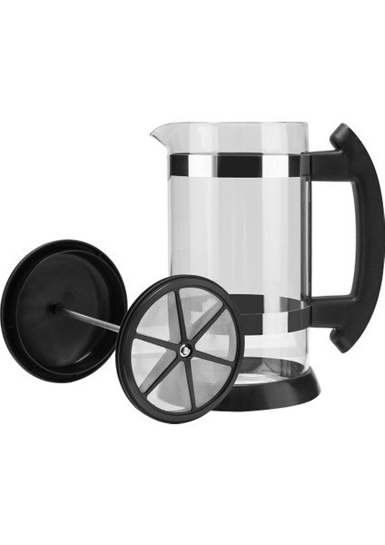 Fransız Basın Kahve / Çay Brewer Cezve Kahve Makinesi Su Isıtıcısı 1000 ml Paslanmaz Çelik Cam Termos Barista Araçları Coffee Carafe | Kahve Kapları