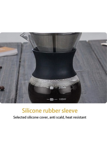 200 ml Moka Kahve Makinesi Mocha Espresso Latte Stovetop Cezve Percolator Araçları Kahve Makinesi Pot Cam Cezve | Kahve Kapları