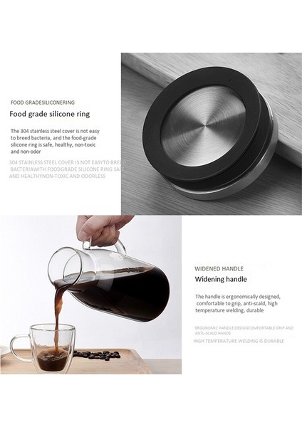Soğuk Brew Coffee Maker, Lıd ve ile Buzlu Çay Sürahi Demlik Ölçekli, Çift Kullanım Filtresi Cezve, 51 Oz / 1.5l | Ceza Salonları fiyatları
