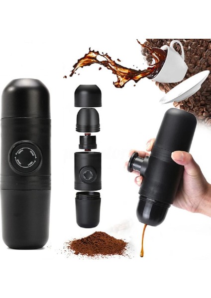 Taşınabilir Kahve Makinesi Basınç Espresso Manuel El Espresso Kahve Makinesi Araba Seyahat Kamp Moka Cezve | Kahve Tencere(Yurt Dışından)