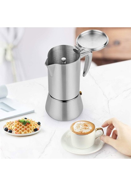 Paslanmaz Çelik, Moka Pot, Kullanımı Kolay Paslanmaz Çelik Espresso Makinesi;hızlı Temizleme Pot, Klasik Italyan Kahve Makinesi | Kahve Tencere