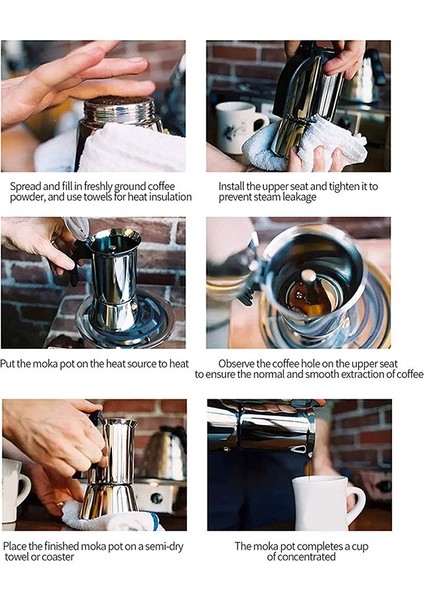 Paslanmaz Çelik, Moka Pot, Kullanımı Kolay Paslanmaz Çelik Espresso Makinesi;hızlı Temizleme Pot, Klasik Italyan Kahve Makinesi | Kahve Tencere