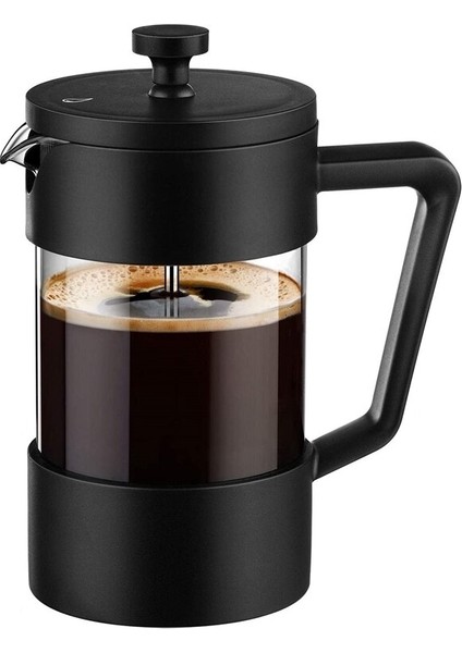 Fransız Basın Coffee çay Makinesi, Kalınlaşmış Borosilikat Cam Kahve Basın Pas ve Bulaşık Makinesi Güvenli, Siyah | Kahve Kapları
