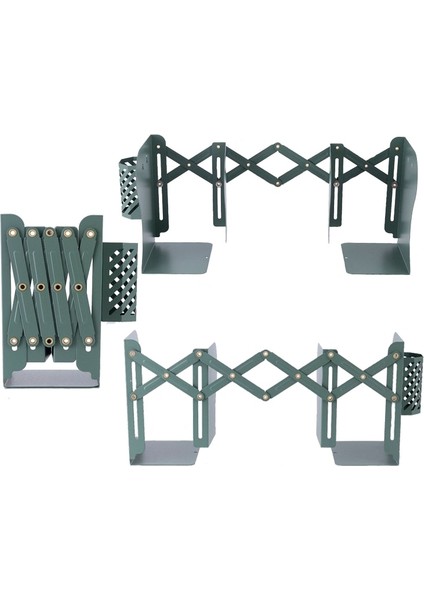 Metal Geri Çekilebilir Bookends Kalem Tutucu Kitap Ekran Okuma Desteği Kitap Standı Tutucu Dergisi Organizatör Ofis Arzı | Bookends