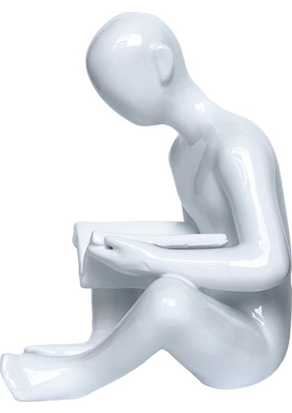 1pc Dekoratif Bookend Ev Reçine Artware Heykelcik Kitaplık Süsleme | Bookends