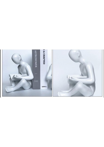 1pc Dekoratif Bookend Ev Reçine Artware Heykelcik Kitaplık Süsleme | Bookends