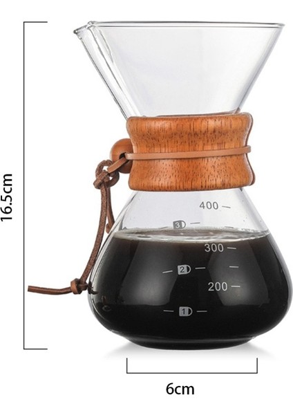 Yüksek Sıcaklığa Dayanıklı Cam Kahve Makinesi Cezve Espresso Kahve Makinesi Paslanmaz Çelik V60 Filtre Pot | Kahve Makineleri