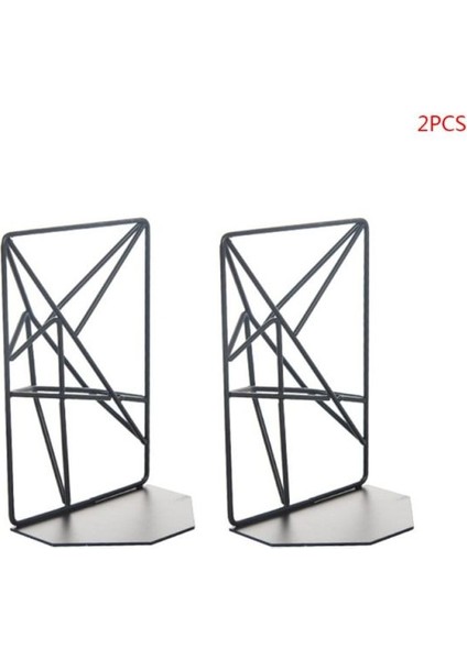 1 Çift Metal Demir Bookends Okuma Kitap Desteği Masaüstü Ofis Doküman Dergisi Organizatör Standı Raf Tutucu | Bookends