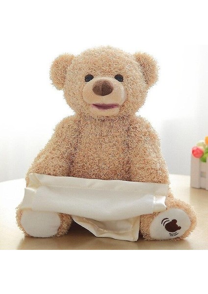 Peek Bir Boo Teddy Bear Konuşan Hareketli Oyuncak - Kahverengi (Yurt Dışından)