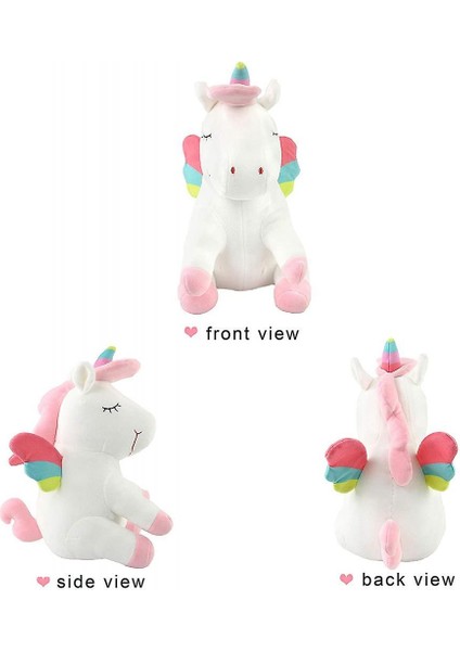 Unicorn Yumuşak Peluş Oyuncak LED - Beyaz (Yurt Dışından)