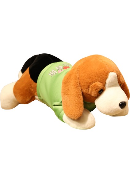 60 cm Kawaii Dolması Köpek Peluş Oyuncak Yalan Beagle Yavru Köpek Giysi ile Yumuşak Yastıklar Sevimli Hayvanlar Bebek Bebek Kız Doğum Günü Hediyesi | Doldurulmuş peluş Hayvanlar
