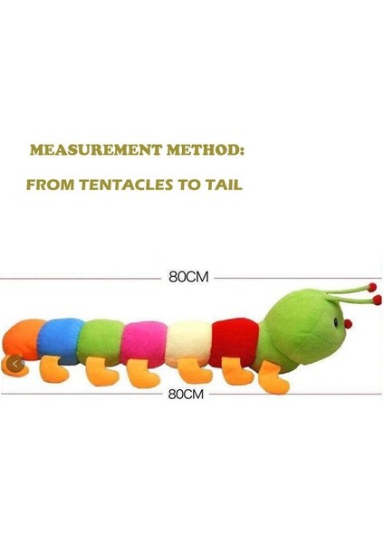 80 Cm Büyük Yumuşak Peluş Oyuncak - Renkli (Yurt Dışından)