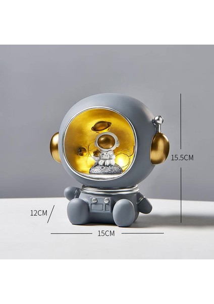 Astronot Spaceman Gece Işık Reçine Aksesuarları Işık Yaratıcı Masa Lambası Işık Hediye Çocuklar Için Bebek Çocuk Odası Dekorasyon | LED Gece Işıkları (Gri) fiyatları