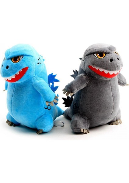 Godzilla Peluş Oyuncak Yumuşak Peluş Bebek (Mavi)