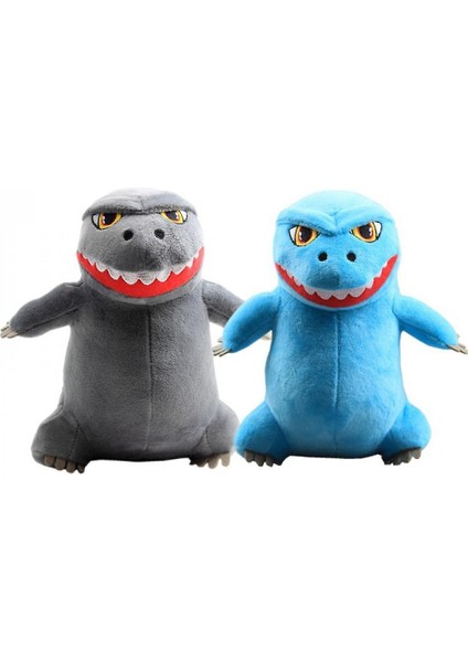 Godzilla Peluş Oyuncak Yumuşak Peluş Bebek (Mavi)