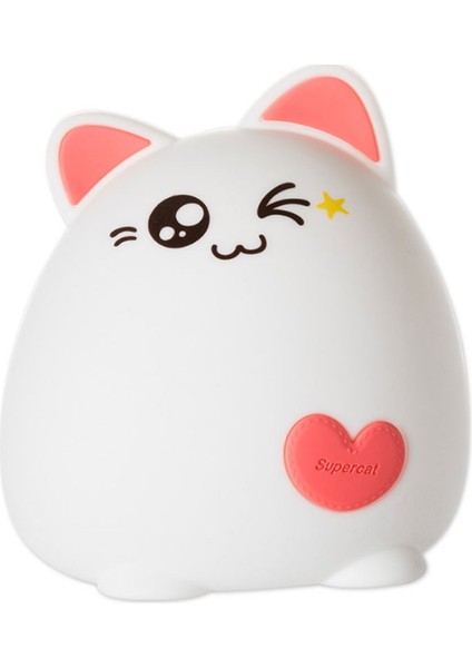 LED Gece Lambası Kedi Hayvan USB Şarj Silikon Karikatür Kreş Lambası Bebek Gece Lambası Çocuk Doğum Günü Hediyesi Oyuncak | LED Gece Işıkları (Uzaktan Kumanda)(Yurt Dışından)