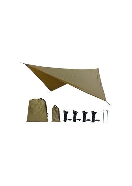 360X290 cm Su Geçirmez Tarım Çadır Gölge Açık Kamp Hamak Yağmur Fly Uv Bahçe Tente Gölgelik Sunshade Ultralight 5 Renkler | Güneş Barınağı (Kahverengi)(Yurt Dışından)