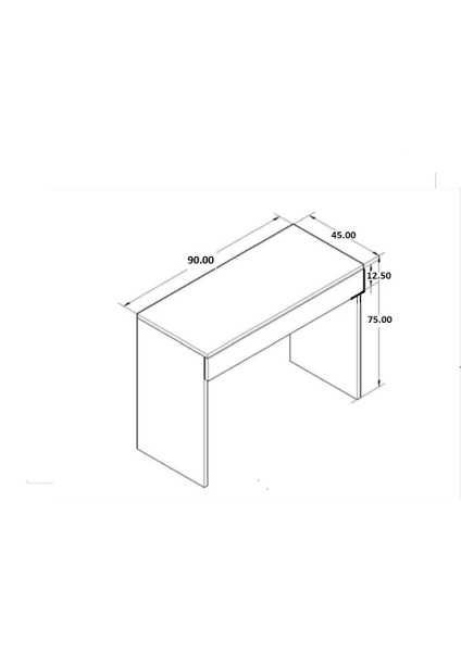Arya Novella Model Çekmeceli Makyaj Masası Dresuar Çalışma Masası Antrasit