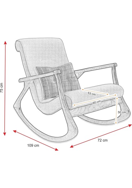 Ekol Ceviz Krem Ahşap Sallanan Sandalye Dinlenme Emzirme Baba Tv Okuma Uzanma Koltuğu Berjer indirimleri