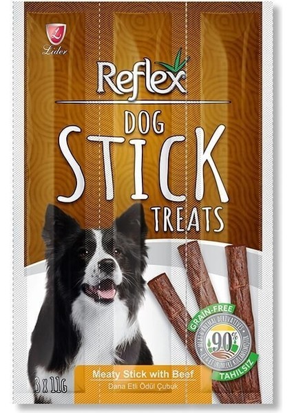 Reflex Biftekli Stick Köpek Ödül Maması 3X11 gr