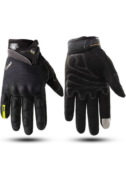Motosiklet Eldivenleri Yaz Sürücüsü Dişli-Siyah(Yurt Dışından)