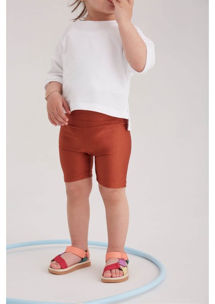 Kız Çocuk Disco Biker Tayt (Kiremit) fiyatları