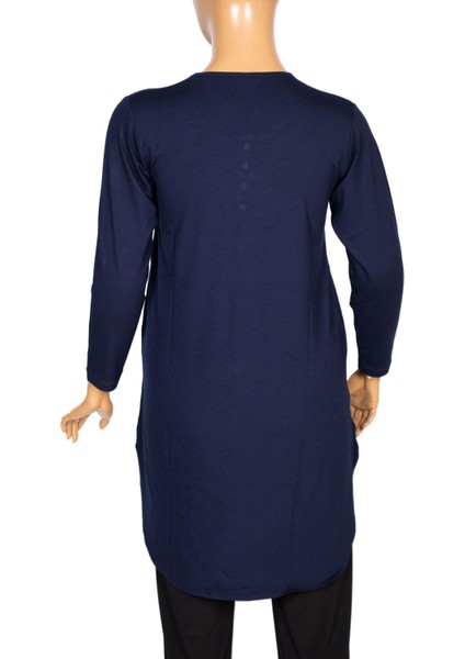 Cimariva Kadın Ferah Basic Patlı Süs Düğmeli Lacivert Tunik fırsatları