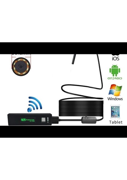 Wifi Endoskop Kablosuz Yılan Kamera 10 Metre Android Ios Windows