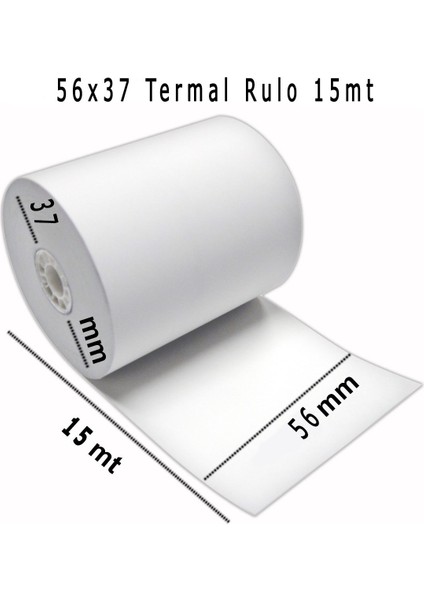 Elfha Termal Yazarkasa Mobil Yazıcı Pos Rulosu Fişi 56 MMX15 mt 100 Ad.