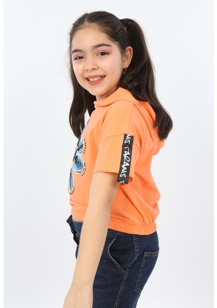 Toontoy Kız Çocuk Önü Çiçek Baskılı Tişört fırsatları