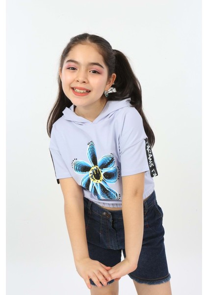 Toontoy Kız Çocuk Önü Çiçek Baskılı Tişört indirimleri