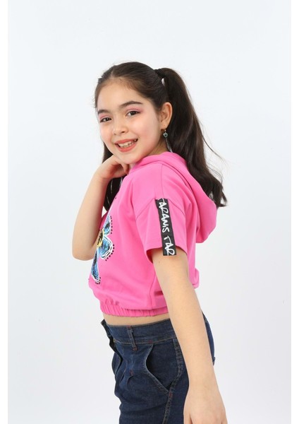 Toontoy Kız Çocuk Önü Çiçek Baskılı Tişört modelleri